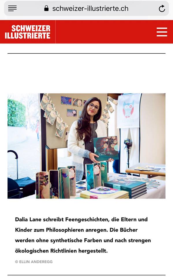 The Schweizer Illustrierte article featuring Fairy Dalia
